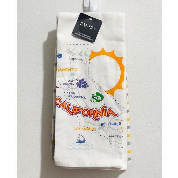 NWT: Pantry - "California" Kitchen Tea Towels, Set of 4, 18"x28" - Picture 1 of 3